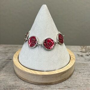 Baroni Pink Floral Bracelet